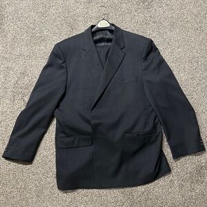 Black Pinstriped Suit - Men’s
